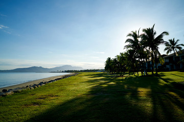 A beach resort in Fiji.