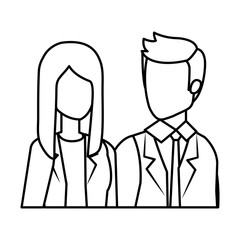 business couple avatars characters