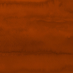 Orange with brown ink and watercolor textures on white paper background. Paint leaks and ombre effects. Hand painted abstract image.