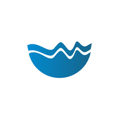 Wave icon logo design vector template