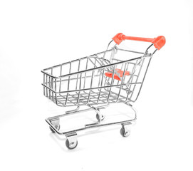 shopping cart isolated on white