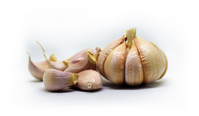 fresh Garlic Cloves and bulb