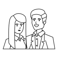 business couple avatars characters