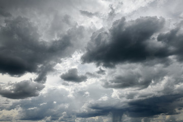 Dark stormy sky with clouds for background