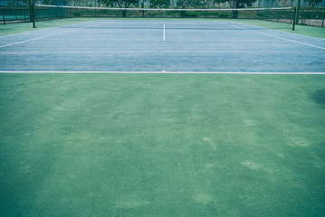 Close up Outdoor Tennis Court Background.