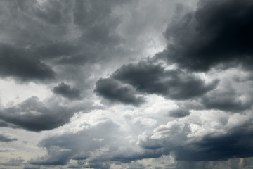 Fototapeta premium Dark stormy sky with clouds for background