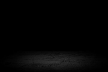 Black Background with Spotlight to Stone Ground.