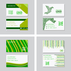 Creative and Clean Double-sided Business Card Template. Flat Design Vector Illustration. Stationery Design