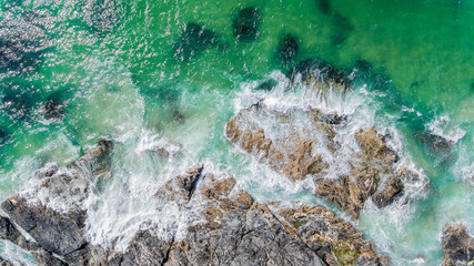 Aerial image of the North Cornwall coastline