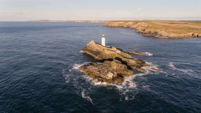 Aerial image of the North Cornwall coastline