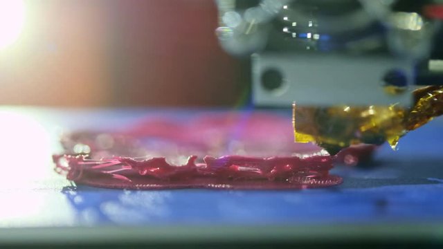 Medical printer skin. The printer prints artificial skin for transplanting a person after burns. New technologies in medicine.