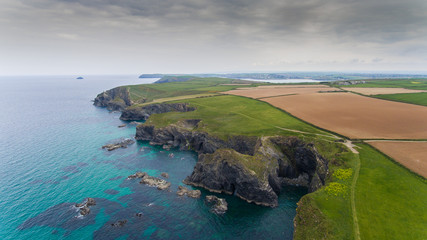 Aerial image of the North Cornish coastline