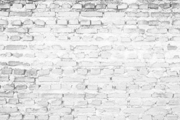 White Brick Wall Background.