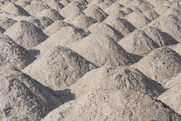 Salt flats near Afera Lake in the Danakil Depression in Ethiopia, Africa