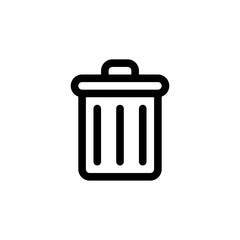 Trash vector icon concept stroke symbol 