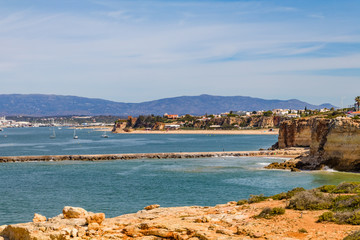 Fototapeta na wymiar Vista do Ferragudo em Algarve Portugal