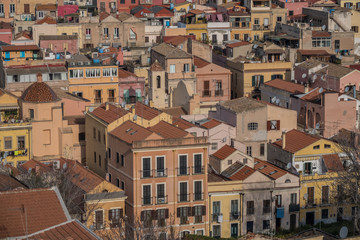 Fototapeta premium Cagliari, Sardinia, Italy. An ancient city with a long history under the rule of several civilisations.