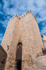 Fototapeta na wymiar Torre dell'Elefante (Iower of the elephant) a medieval tower in the Castello district of Cagliari, Sardinia, Italy. Built in the XIII century