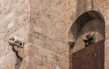 Torre dell'Elefante (Iower of the elephant)  a medieval tower in the Castello district of Cagliari,...
