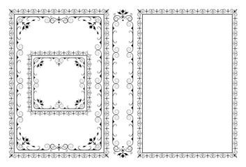 Vector classical book cover. Decorative vintage frame or border to be printed on the covers of books. Drawn by the standard size. Color can be changed in a few mouse clicks.