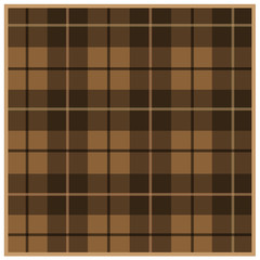Scottish tartan brown with black stripes