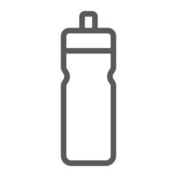 Sport Bottle Line Icon, Drink And Container, Water Bottle Sign, Vector Graphics, A Linear Pattern On A White Background.