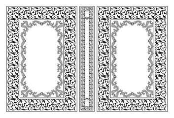 Vector classical book cover. Decorative vintage frame or border to be printed on the covers of books. Drawn by the standard size. Color can be changed in a few mouse clicks.