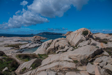 La Maddalena Archipelago National Park, on the coast of Sardinia province of Sassari,  northern Sardinia, Italy.