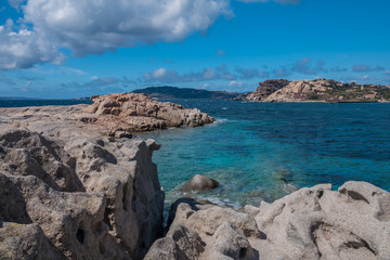 La Maddalena Archipelago National Park, on the coast of Sardinia province of Sassari,  northern Sardinia, Italy.