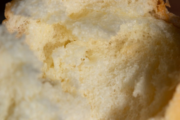Details of torn bread, Macro sweets
