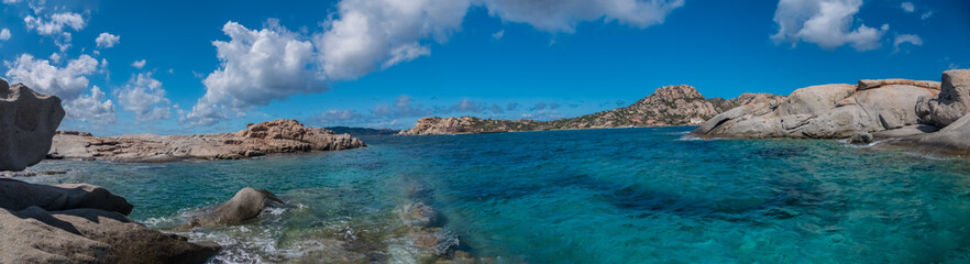 Fototapeta premium La Maddalena Archipelago National Park, on the coast of Sardinia province of Sassari, northern Sardinia, Italy.