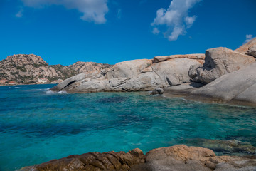 Fototapeta na wymiar La Maddalena Archipelago National Park, on the coast of Sardinia province of Sassari, northern Sardinia, Italy.