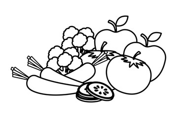 fresh vegetables and fruits salad