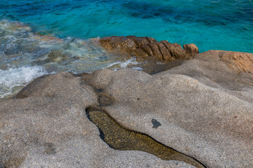 La Maddalena Archipelago National Park, on the coast of Sardinia province of Sassari,  northern Sardinia, Italy.