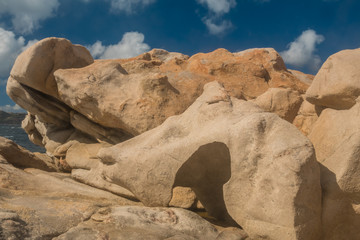 La Maddalena Archipelago National Park, on the coast of Sardinia province of Sassari,  northern...
