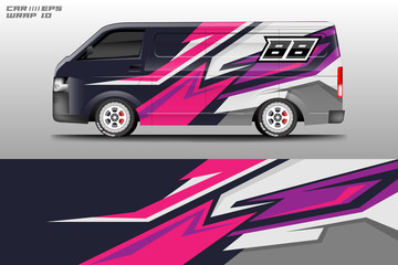 Van wrap design. Wrap, sticker and decal design for company. Vector format 