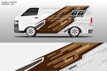 Van wrap design. Wrap, sticker and decal design for company. Vector format 