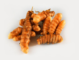 Yellow turmeric roots