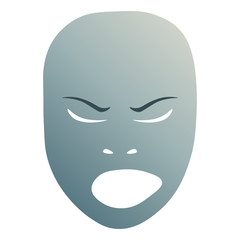 Angry theatrical mask