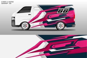 Van wrap design. Wrap, sticker and decal design for company. Vector format 