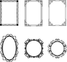 Set of decorative frames  - obrazy, fototapety, plakaty
