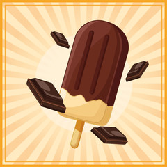 ice lolly with chocolate