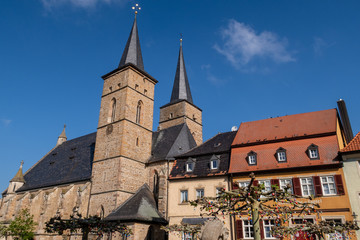 Die Kirche von Gerolzhofen in Bayern