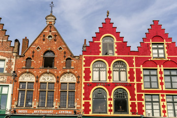 Fototapeta na wymiar Old Markt Square in Bruges, Belgium