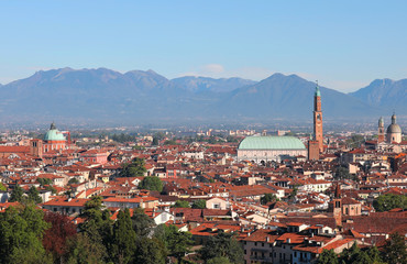 Fototapeta na wymiar wide view of Vicenza town in Italy