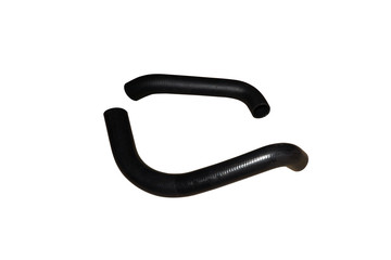 Car Rubber intake Radiator hose isolated on white background.