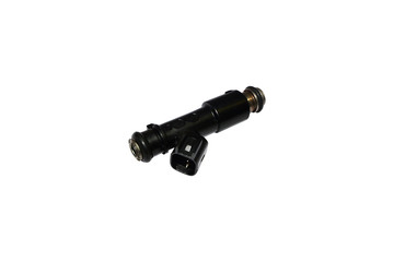 Used fuel injector isolated on white background.