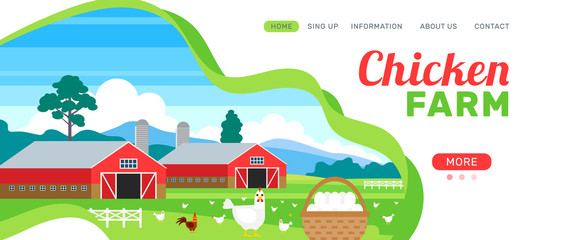 chicken farm web banner design