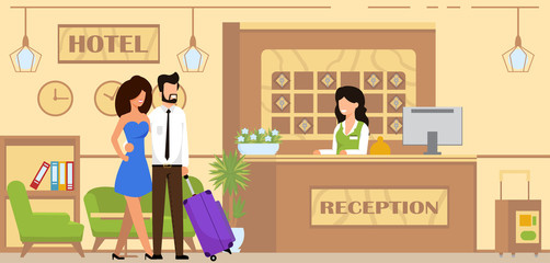 booking service and accommodation cartoon flat.