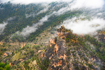 Ayna, población de la Sierra del Segura en Albacete España. Imponente villa ubicada entre las montañas y el mundo fluvial que hace un huerto para esta zona fértil.